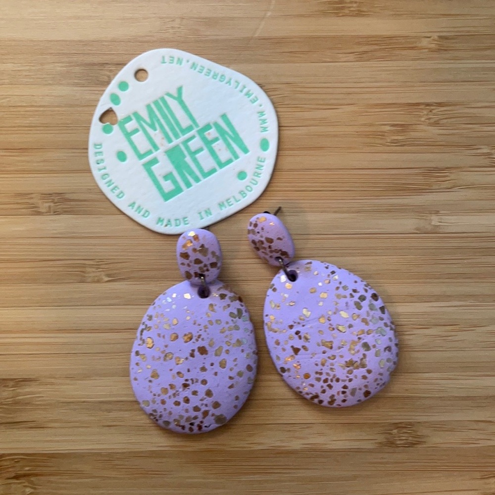 Emily Green Clay Earrings